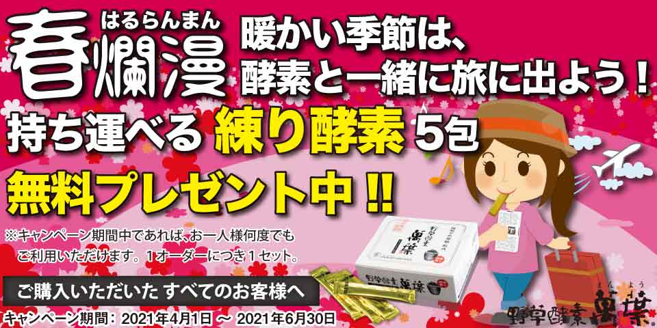 野草酵素の濃縮練りチューブ5包を無料でプレゼント